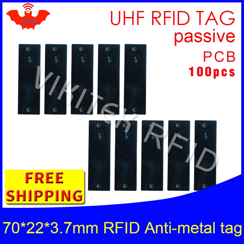 UHF RFID ݼ ± 915m 868m ܱ H3 EPC ISO18000 6c 100pcs   70*22*3.7mm IT  ڻ PCB  RFID ±